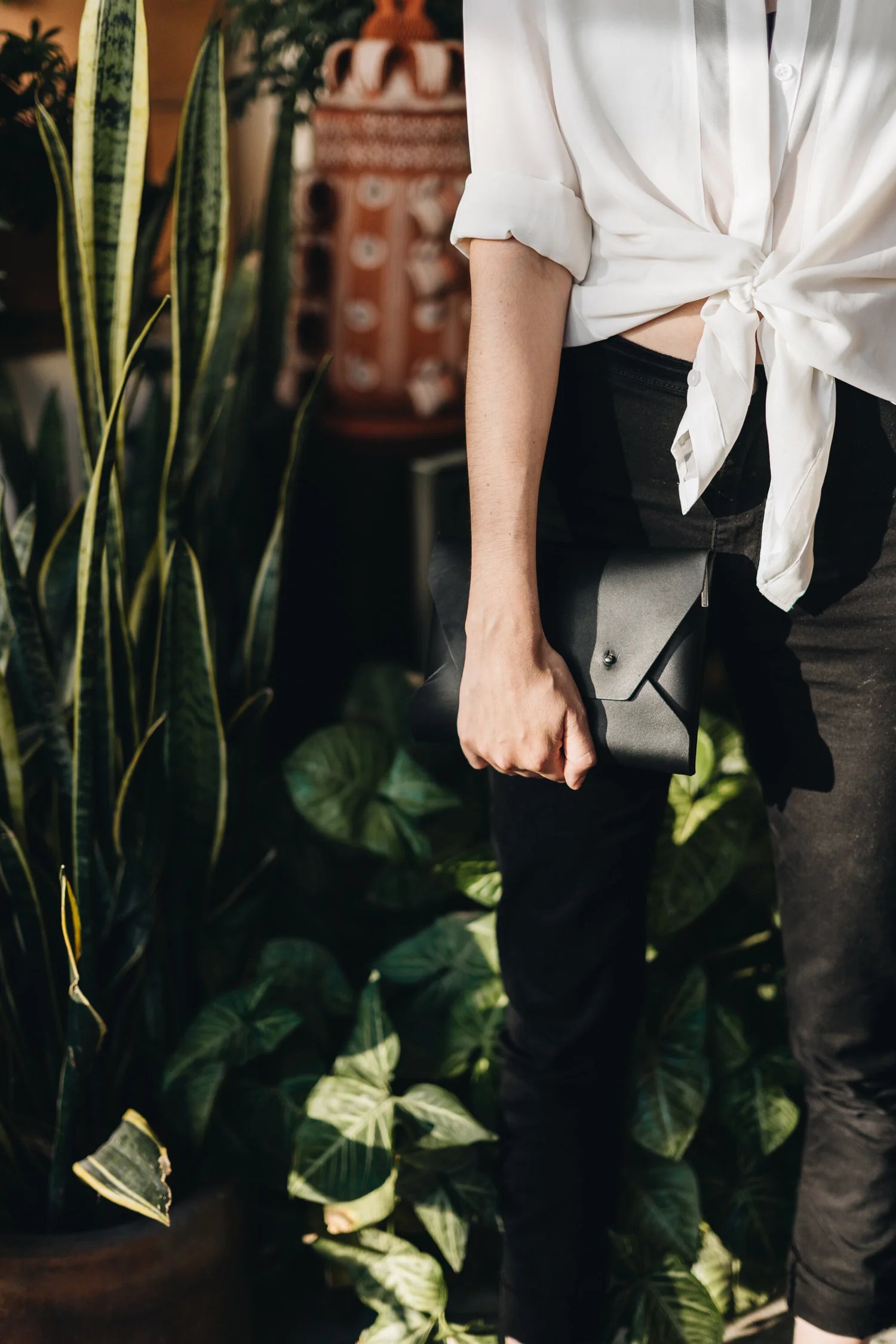Seamless Leather Clutch
