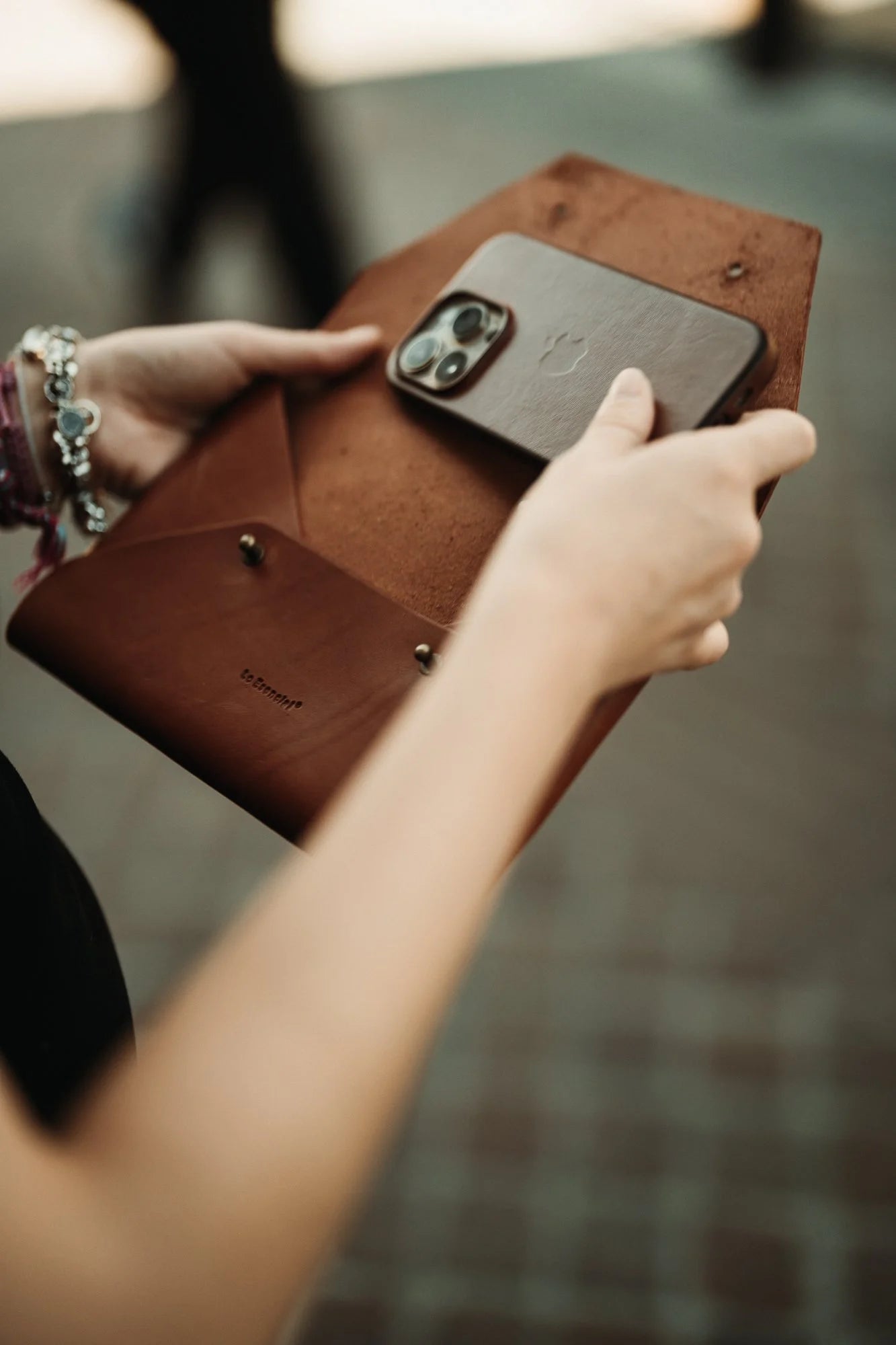 Seamless Leather Clutch