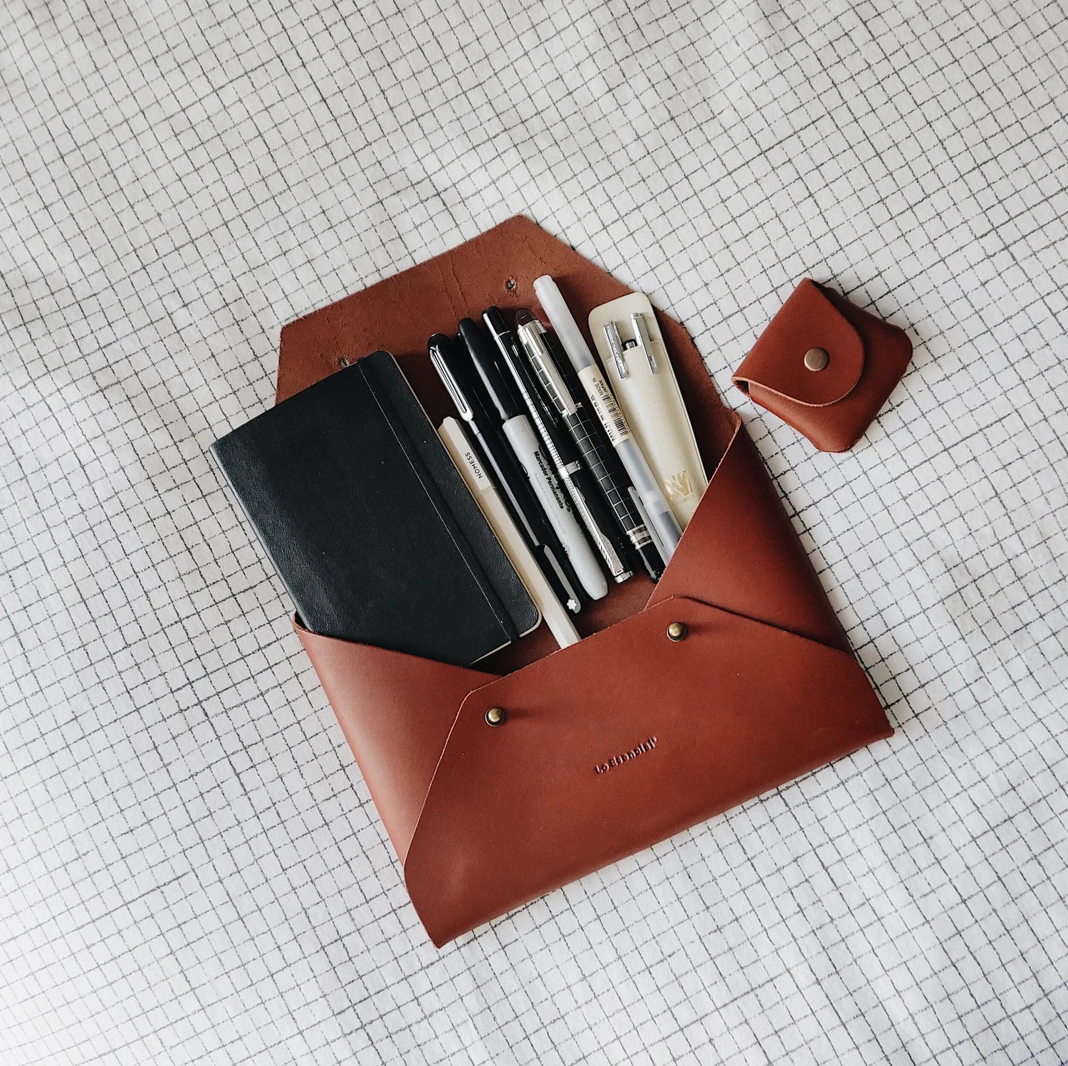 Seamless Leather Clutch
