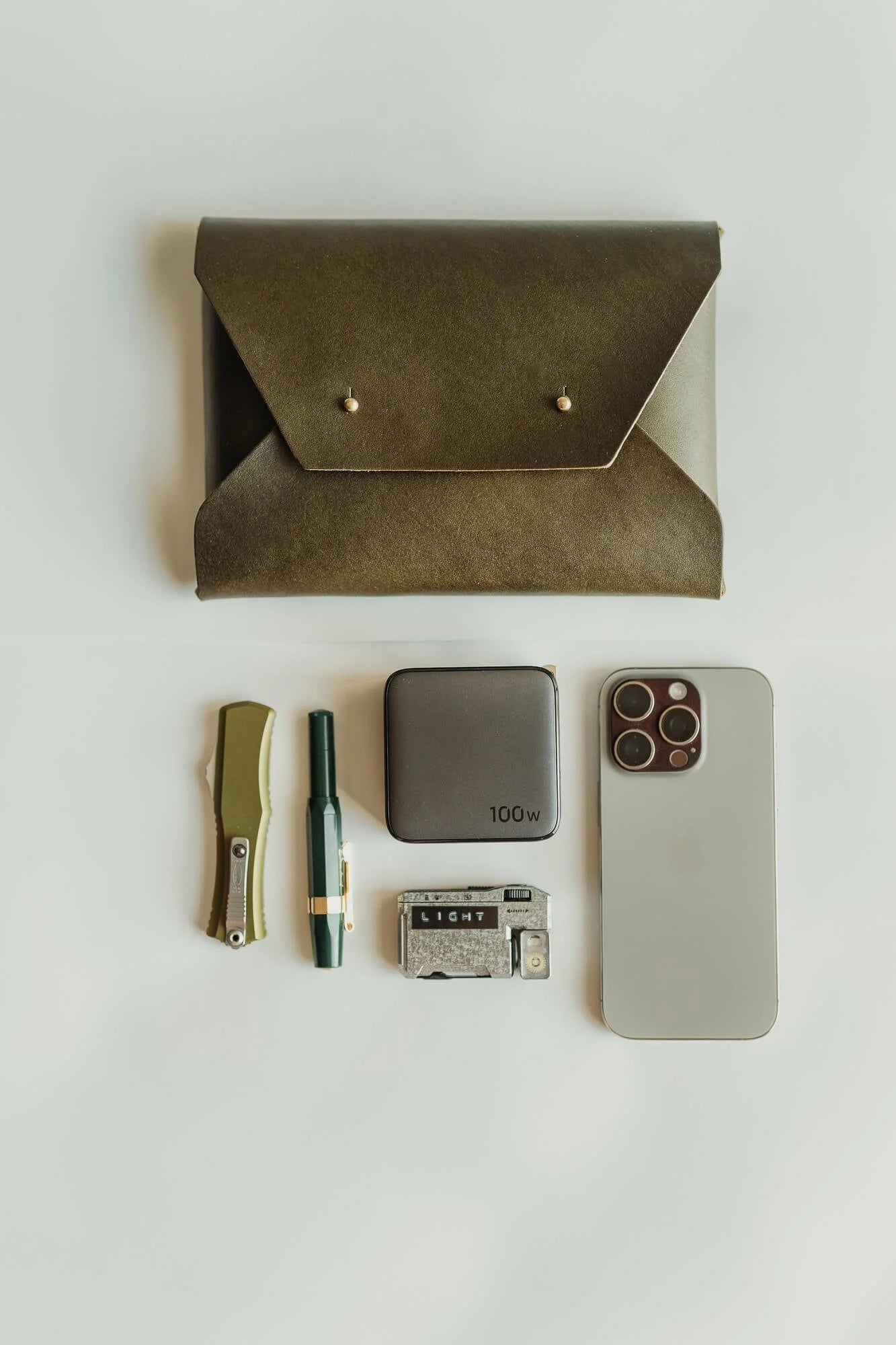 Seamless Leather Clutch