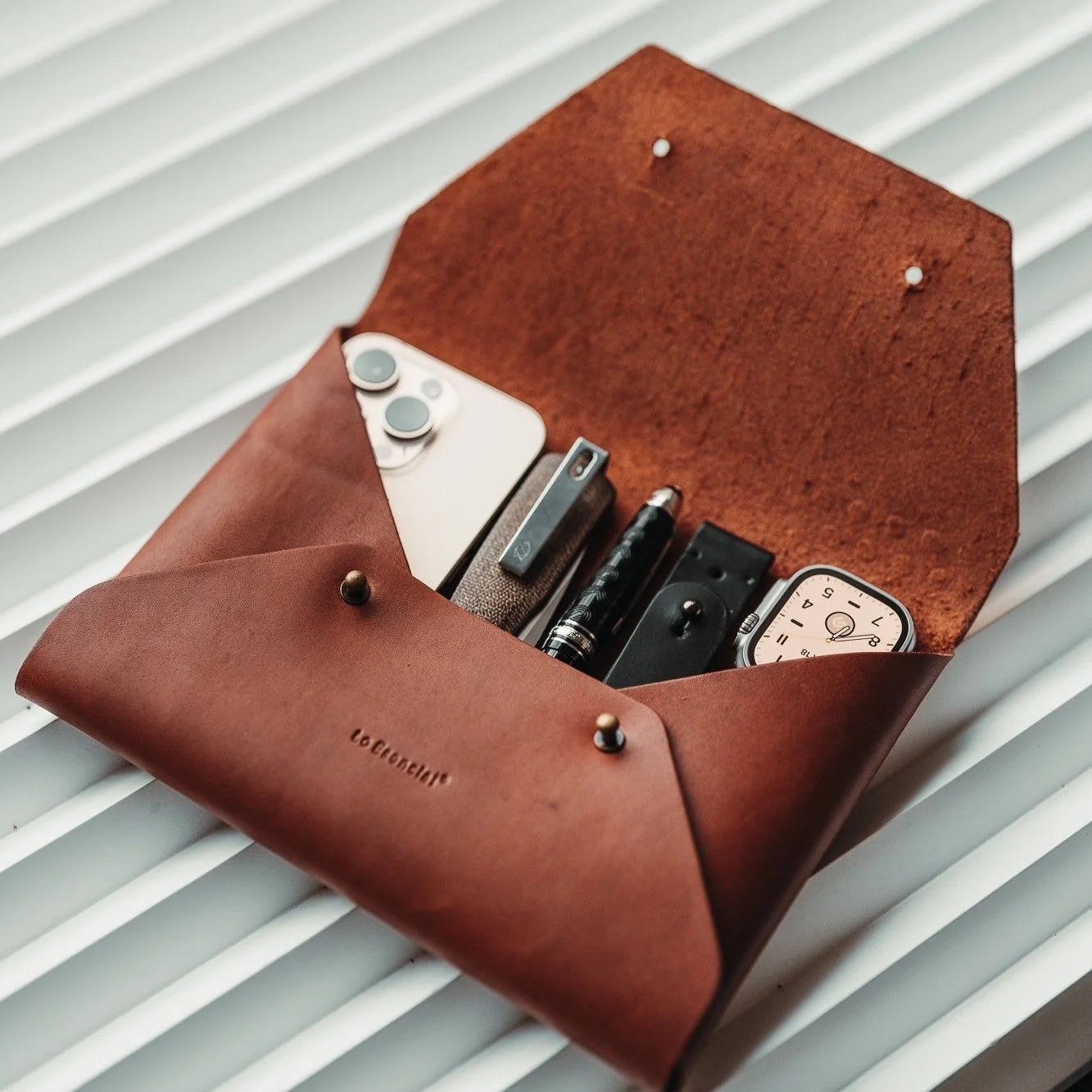 Seamless Leather Clutch