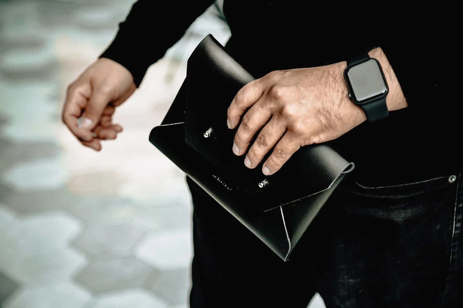 Seamless Leather Clutch